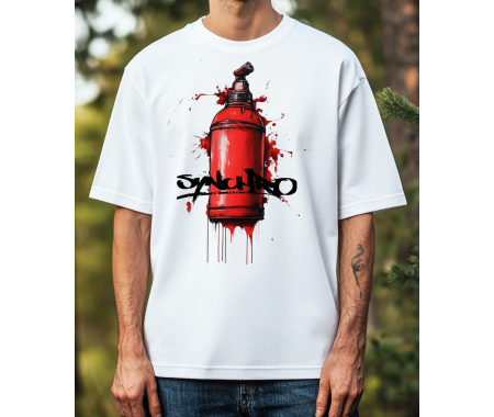 koszulka Pucha 2, Synchro . T-shirt jakości premium SUB440 biała koszulka oversize 100% bawełna